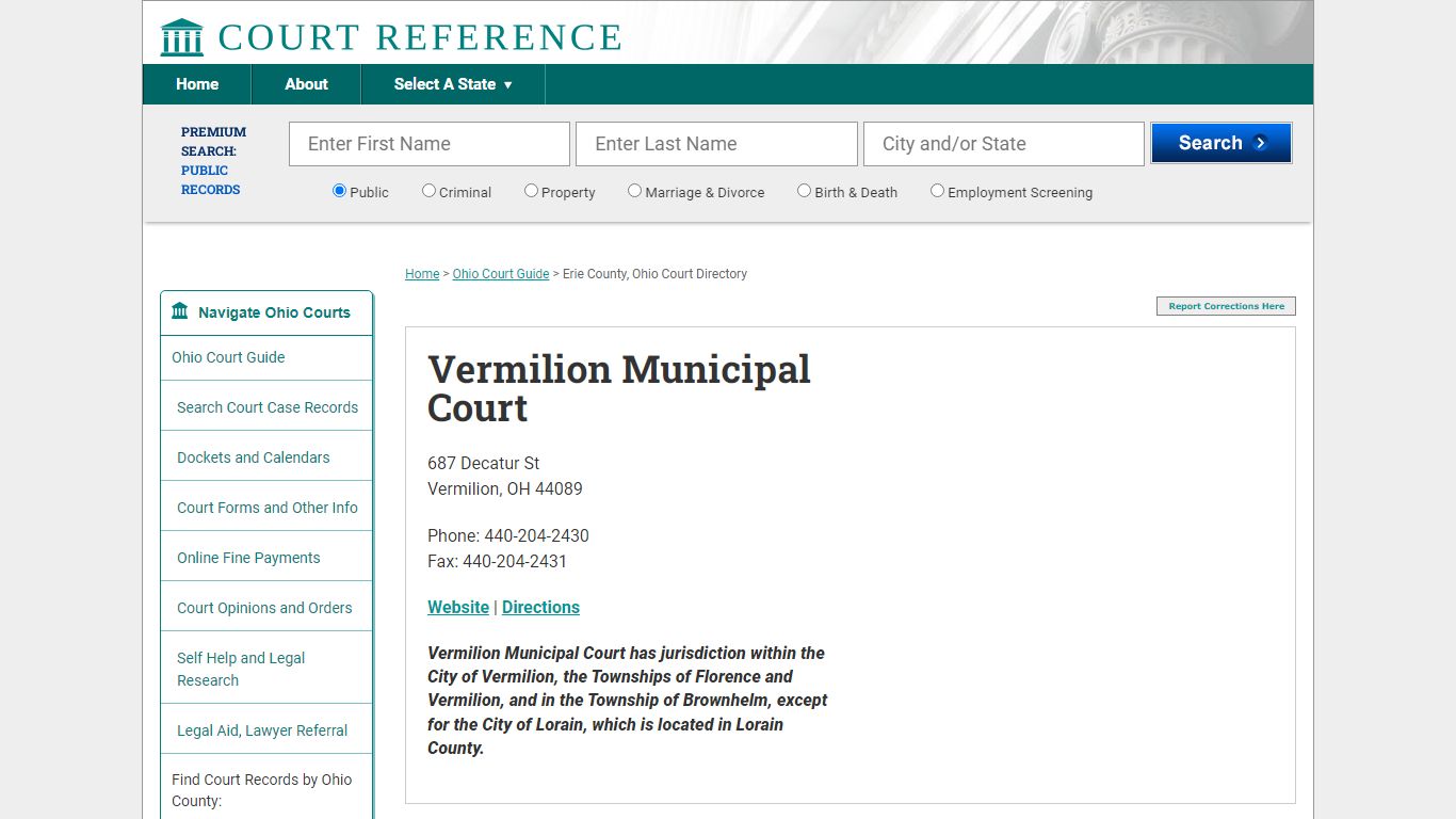 Vermilion Municipal Court