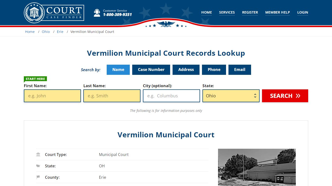 Vermilion Municipal Court Records Lookup - CourtCaseFinder.com